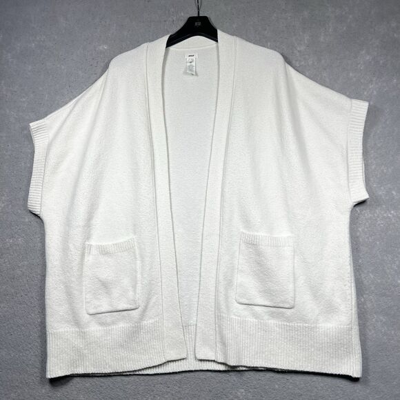 Aerie Offline Sweater Womens Size XS/S White Cardigan Sweater Short Sleeve - Picture 1 of 11